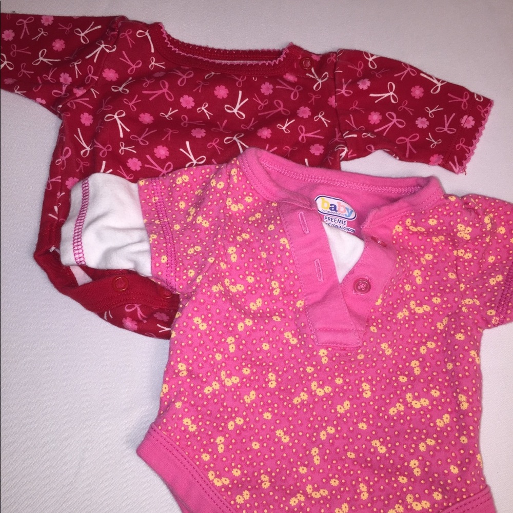 Preemie girl long sleeve tops